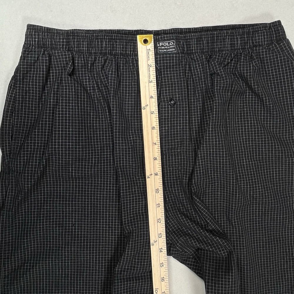 Polo Ralph Lauren Soho Black Check Plaid Pajama Pants Sz XL Comfort‎ 24" Inseam - Picture 6 of 8